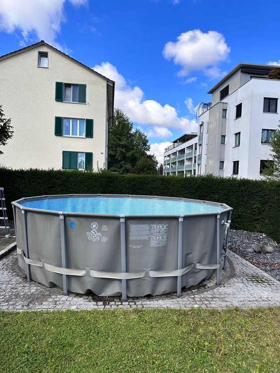 Intex Schwimmbad: Intex Pool 488cm + Heizung + Pumpe + Zubehör + Chemie SET – Gebraucht aus Dietlikon von snakebite01