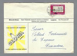 1960, AARAU - LUGANO, LUCE GLORIA AARAU, ILLUSTR. BRIEF