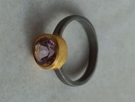 Silber Fingerring mit Amatist G58