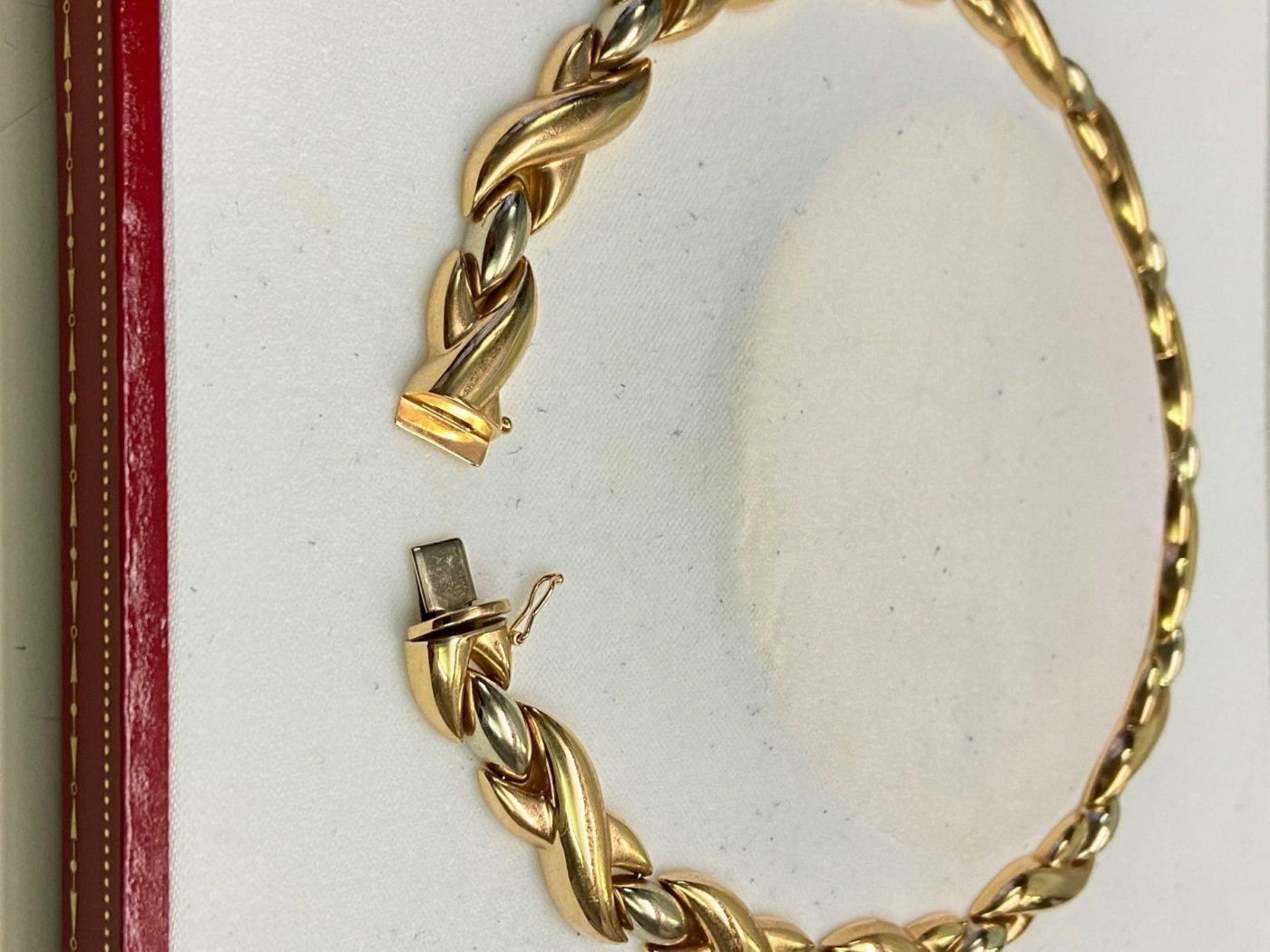 Cartier Catenine: Cartier Collier Arabesque or rose et blanc – Usato da Pully venduto da Occasions-luxe.Golay 3