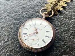 Alpina Taschenuhr Silber 0.800 Depose Union Horlogère