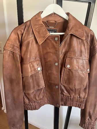 Damen Lederjacke Rindsleder, warme Cognac-Nuance