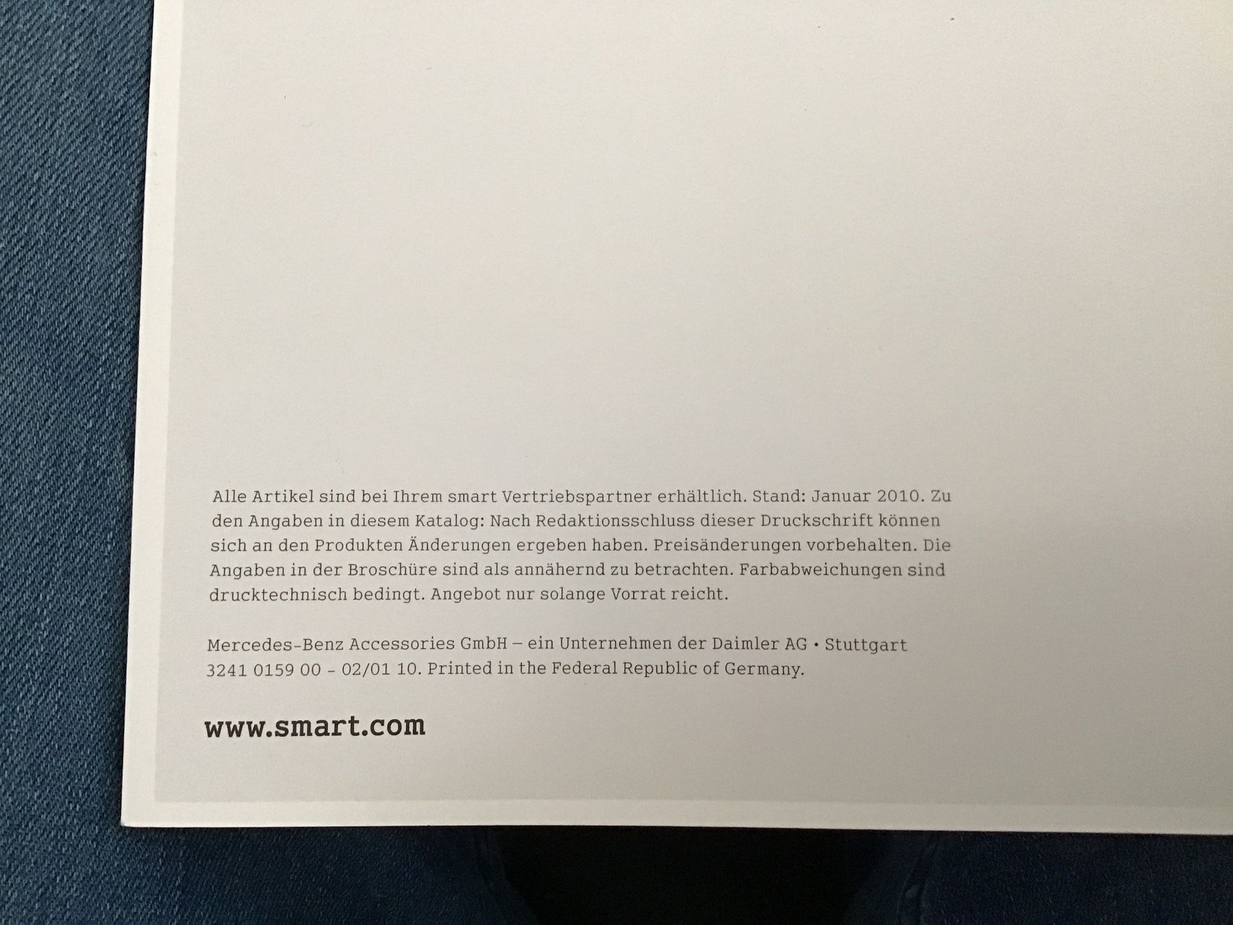 Documenti: Smart Collection 2009/2010 Prospekt 20 Seiten – Usato da Scherzingen venduto da Starseller62 8