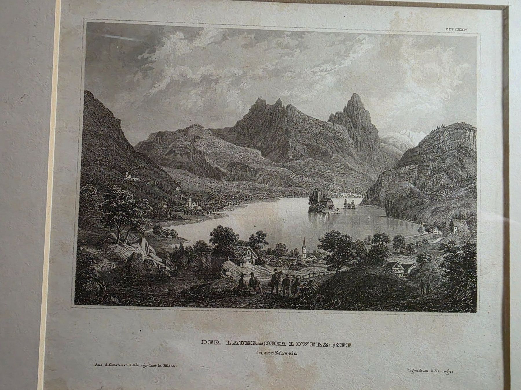 Stiche: Stich - Der Lauer- (oder Lowerz) See - wohl 1425 – Gebraucht aus Walterswil BE von Lonitti