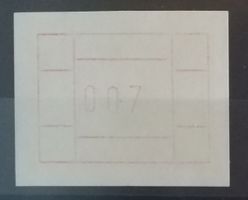 ST72) Automatenmarken Abart Probedruck ohne Gummi