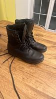 Schwarze Lederstiefel Gr. 48 1/2
