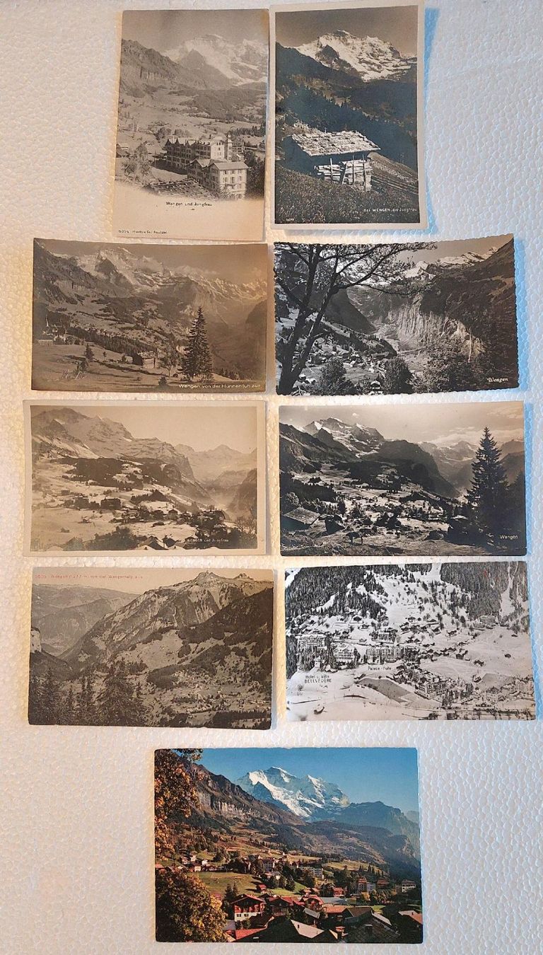 Cartoline postali: WENGEN - Lot de 9 cartes – Usato da Delémont venduto da Domdom1