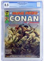 SAVAGE SWORD CONAN #1 CGC 🔑 1ST RED SONJA CHAIN BIKINI 1974