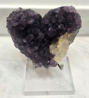 Amethyst Calcit Herz auf Stand 356g