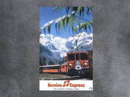 Plakat, Rhätische Bahn, Bernina Express