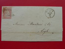 Strubelbrief: 24F (24B1.m) von ROLLE nach AIGLE, Kat: 850.-