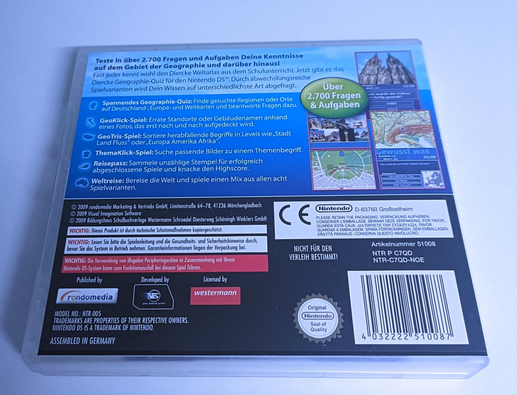 Spiele: Dierke Das Geographie Quiz Nintendo | DS – Gebraucht aus Köniz von Gamecollect 2