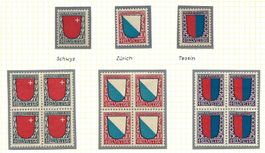 1920, PJ SATZ 15-17, VIERERBLÖCKE ** SBK 240.-