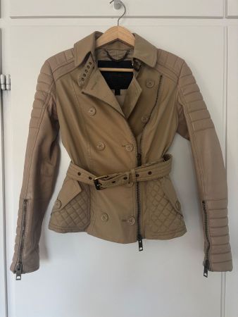 BURBERRY PRORSUM  Leder-Trenchjacke beige IT40, 36