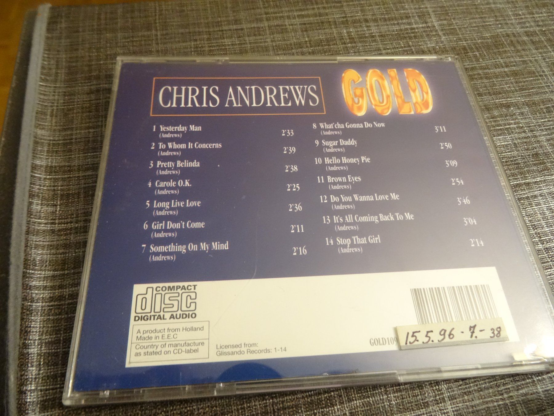 CD: Chris Andrews - Gold CD – Usato da Olten venduto da Disc-Ausverkauf 1