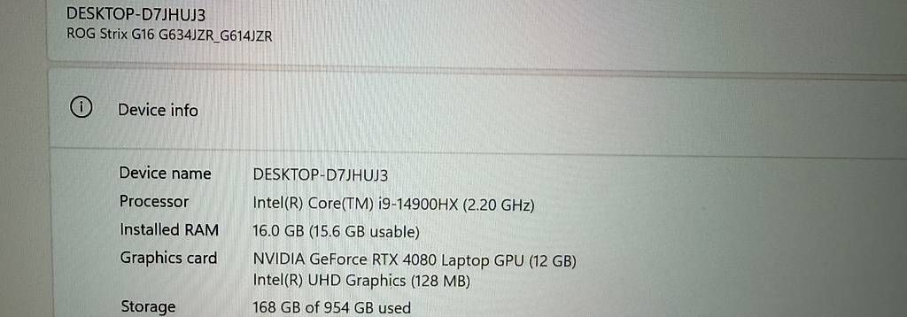 Asus Portables: ASUS ROG Strix G16  RTX 4080 – D'occasion à Wangen an der Aare par dus_nnf8 4
