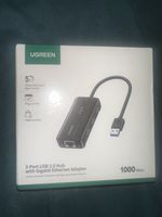 UGREEN 3-Port USB 3.0 Hub Gigabit Ethernet Adapter 1000Mbps