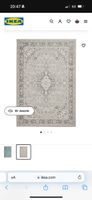 Teppich Kurzflor Vintage Look grau weiss
