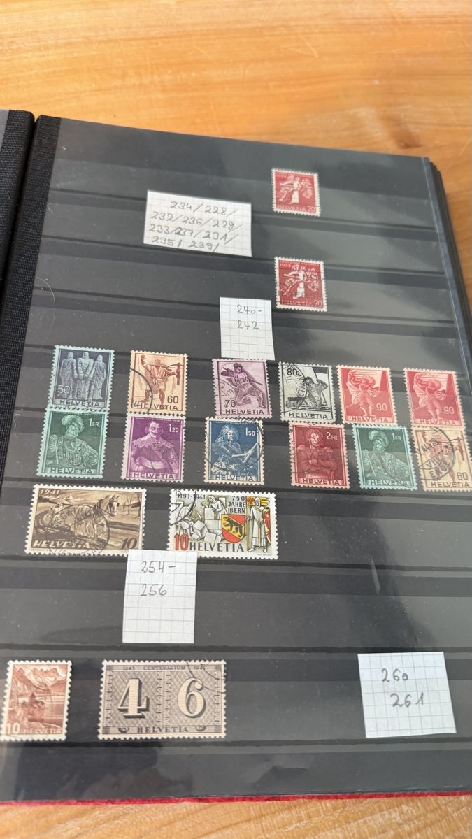 Album: Briefmarken Sammlung Schweiz Karte  – Usato da Widen venduto da Lupina2000 1