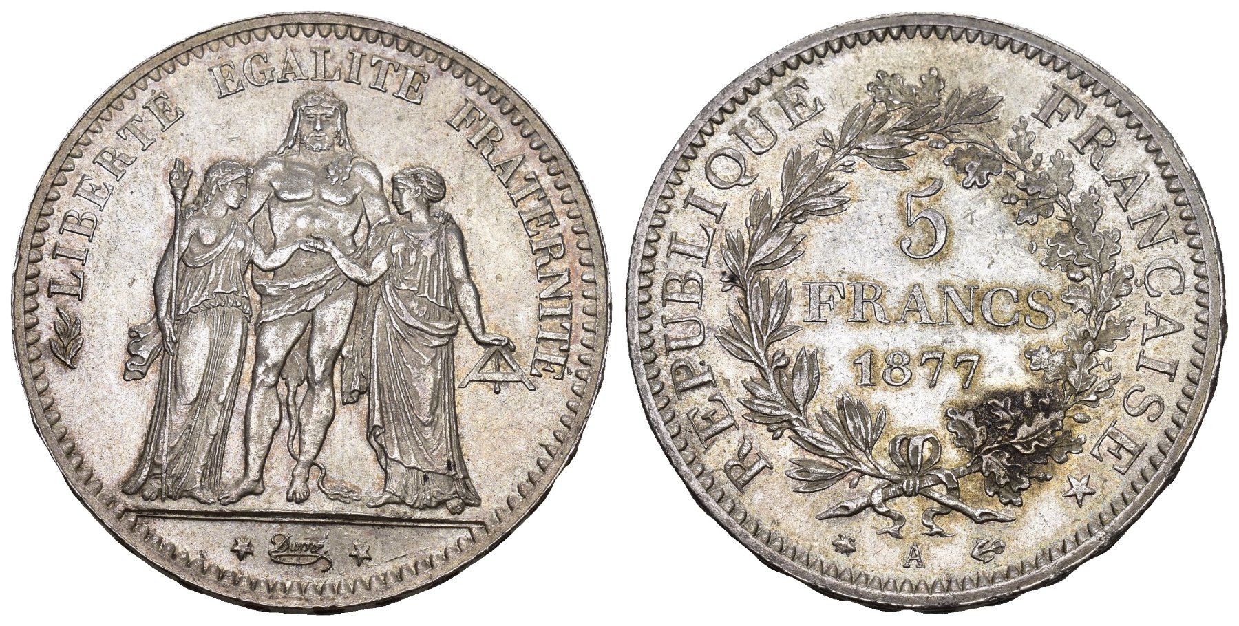 Tutti le monete: Frankreich 1877 – Usato da Bern venduto da numismatictops