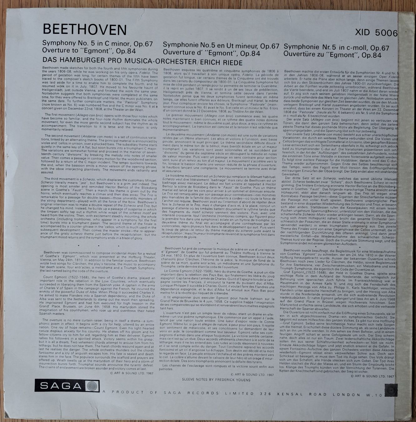 Dischi in vinile: Beethoven - Symphony No. 5 Opus 67 – Usato da Meggen venduto da Ricardokoch 1