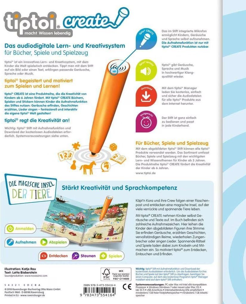 Libri: TipToi: create - Die magische Insel der Tiere – Nuovo (secondo la descrizione) da Müllheim Dorf venduto da Sleepnot 2