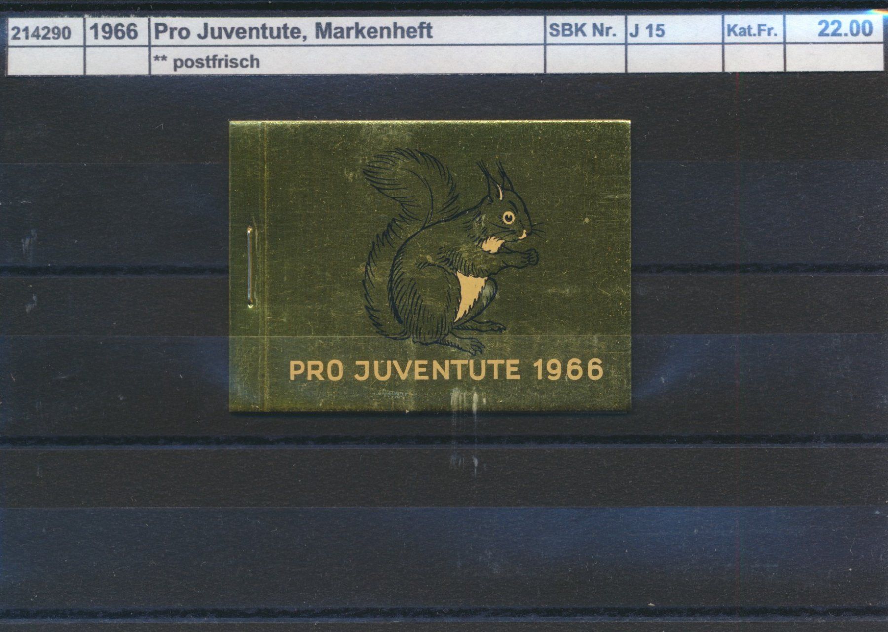 Alle Briefmarken: 1966 Pro Juventute, Markenheftchen, ** postfrisch – Neu (gemäss Beschreibung) aus Winterthur von Zupogeru