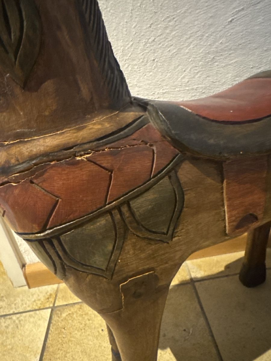 Figurines: Deko Holzpferd massiv – D'occasion à Füllinsdorf par Nanna22 2