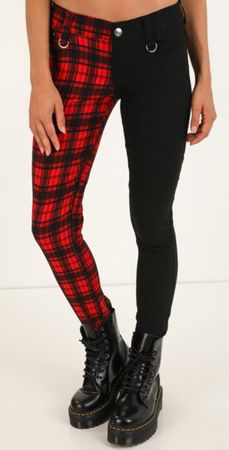 Hose Punkstil schwarz/rot v. Banned Gr. M NEU