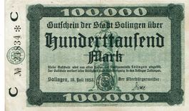Solingen 100000 Mark Serie C 10.07.1923 SS++-VZ