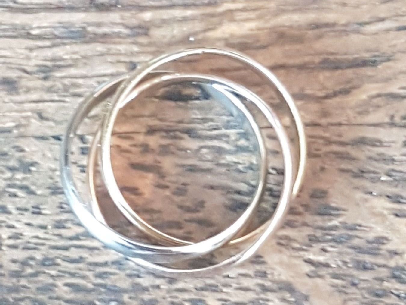Anelli: Toller 3 farbiger 3 Anneaux Ring  18kt. – Nuovo (secondo la descrizione) da Unterägeri venduto da Altgoldschmuck 8