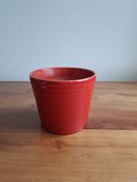 Schöner roter Übertopf Keramiktopf Blume Topf Vintage