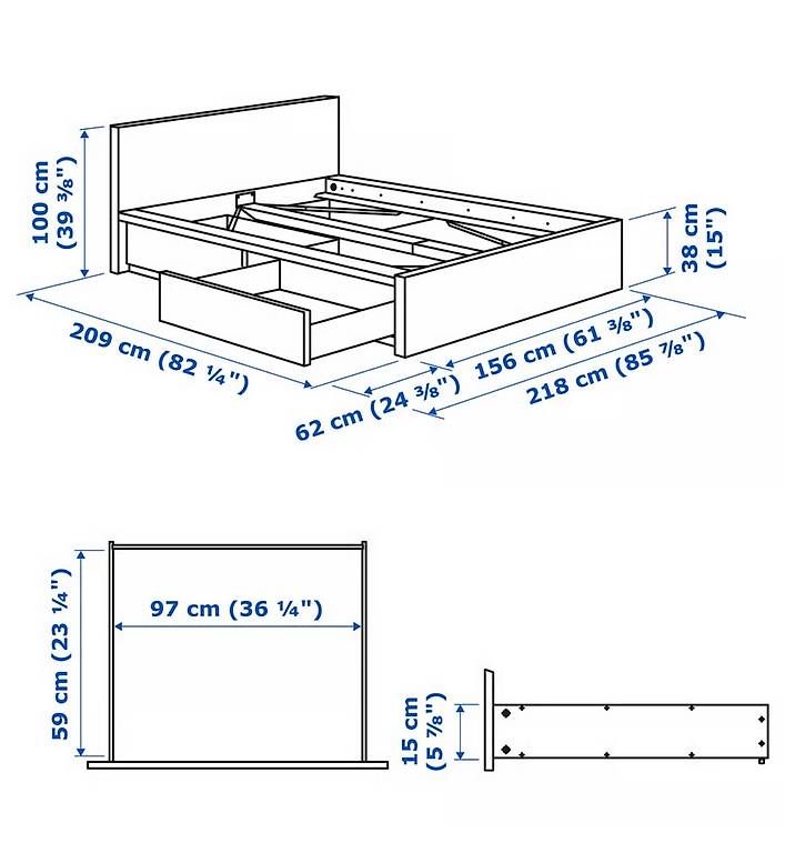 Letti: IKEA MALM Bettgestell in Weiss – Usato da Kriens venduto da knes.stefi 1