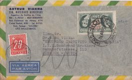 Flugpostbrief 1950 Brasilien nach Zürich - Portomarke