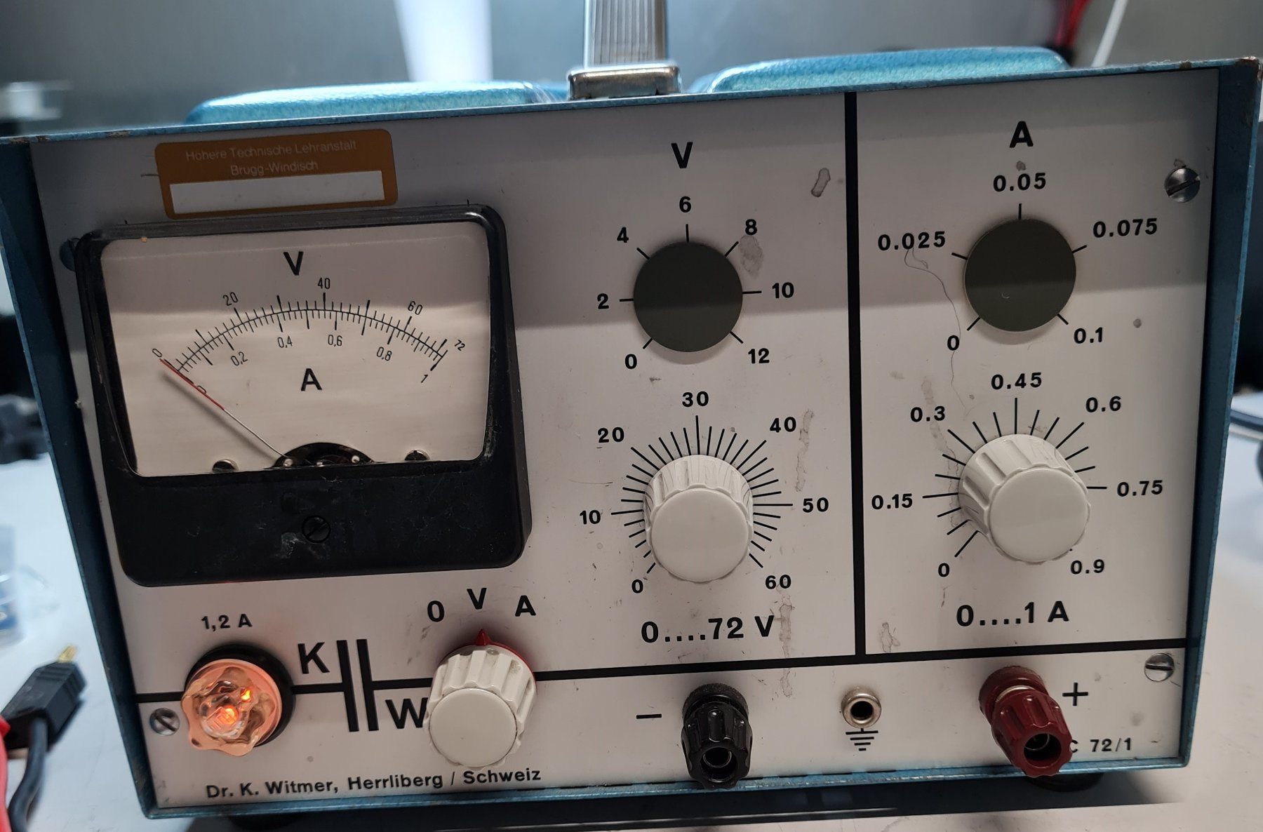 Elettrotecnica: Labornetzgerät linear Dr. Wittmer 0-70/72V, 0-1A – Usato da Horw venduto da Arta20000