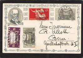 FDC Friedensmarkensatz + Bundesfeierkarte ,1.Vlll.1919, RAR
