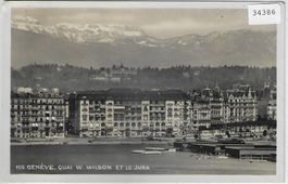 Geneve - Quai W. Wilson et le Jura