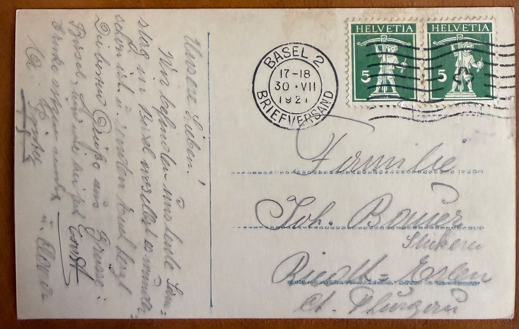 Cartoline postali: Baden - Panorama - 1921 – Usato da Lutry venduto da Ediego 1