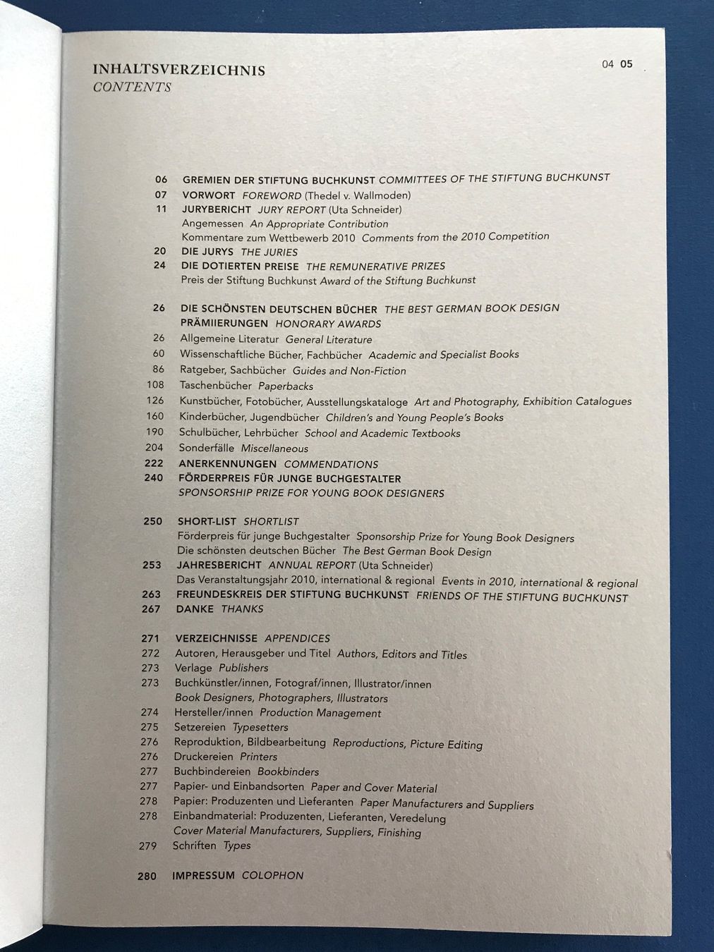 Libri: SCHÖNSTE DEUTSCHE BÜCHER 2010 – Usato da Zürich venduto da Domus09 2