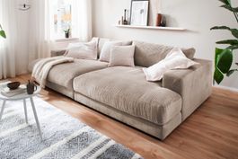 Big Sofa High End in Cord taupe