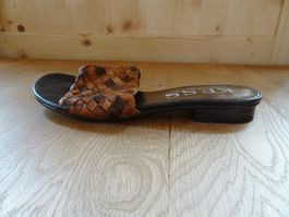 Braune echt Leder Pantolette von KESS Gr. 36 - 260275