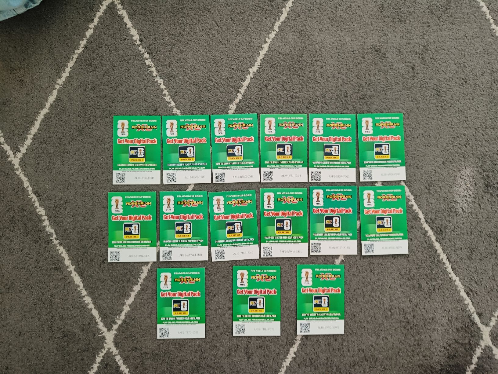 Panini Cartes à collectionner: 15x Codekarten Adrenalyn WM 26  – Neuf (Voir description) à Rorschach par Laboumedeluxe