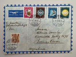 1948 Winter Olyp. St.MoritzLuftp.Bf. nach Argentinien