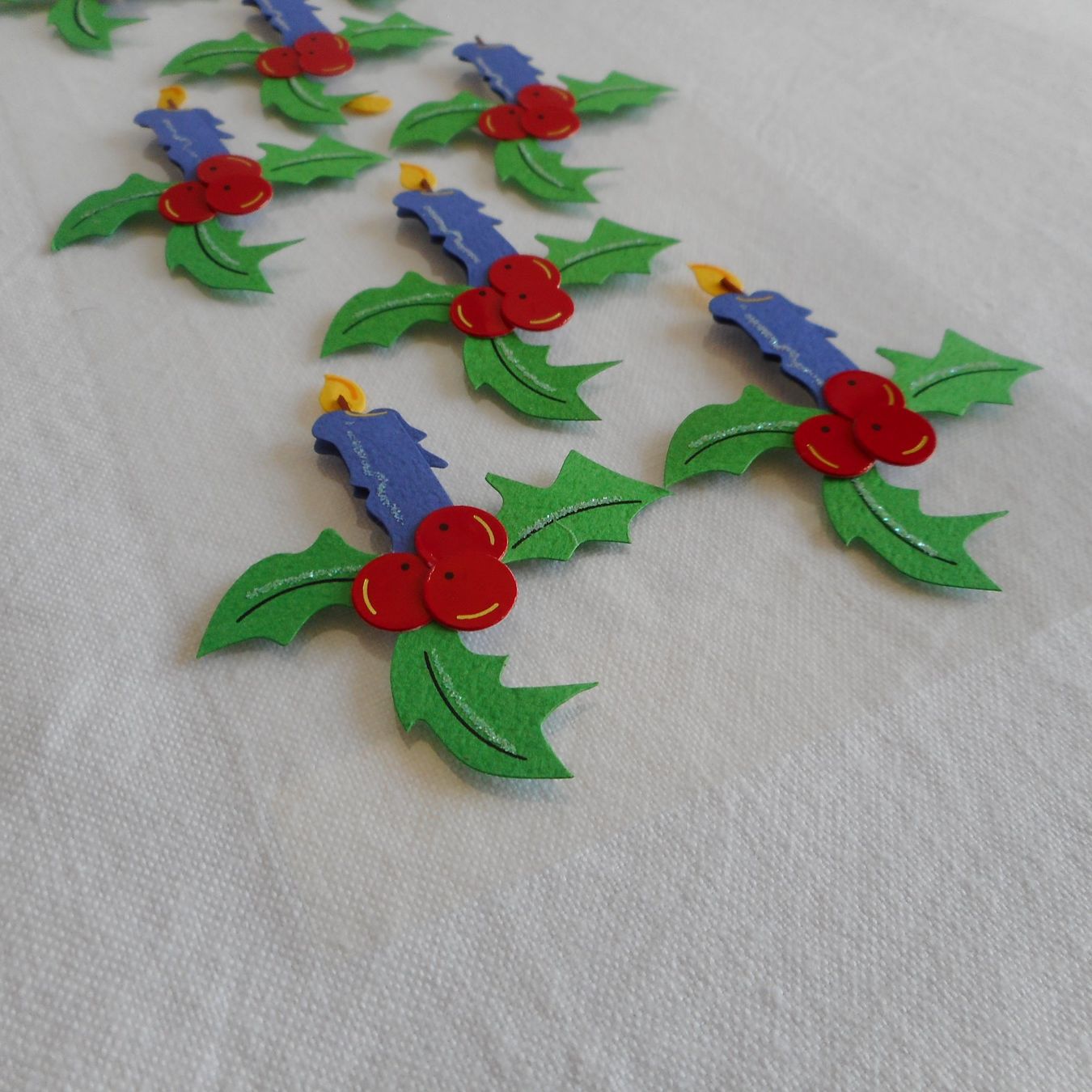 Sticker: 3D Sticker gross - Blaue Weihnachtskerzen – Nuovo e nell'imballaggio originale da Niederlenz venduto da Berghem 1