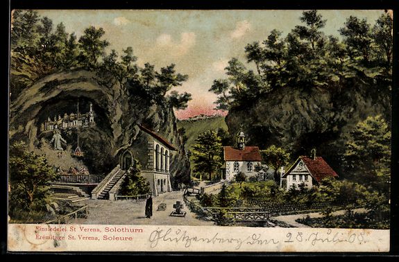 Cartoline postali: Solothurn, Einsiedelei St Verena – Usato da Berlin venduto da bartko-reher