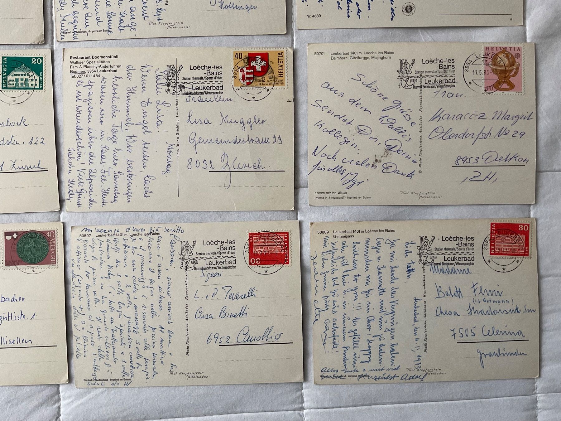 Cartoline postali: 16 AK Leukerbad VS – Usato da Zürich venduto da Tolima194 9