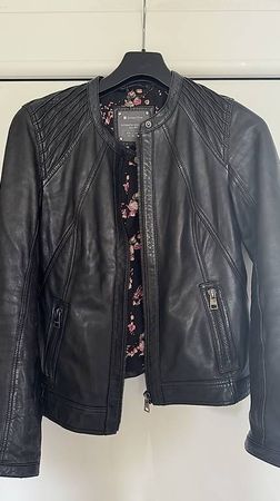 Veste en cuir Street One noire, taille 38, automne stylé