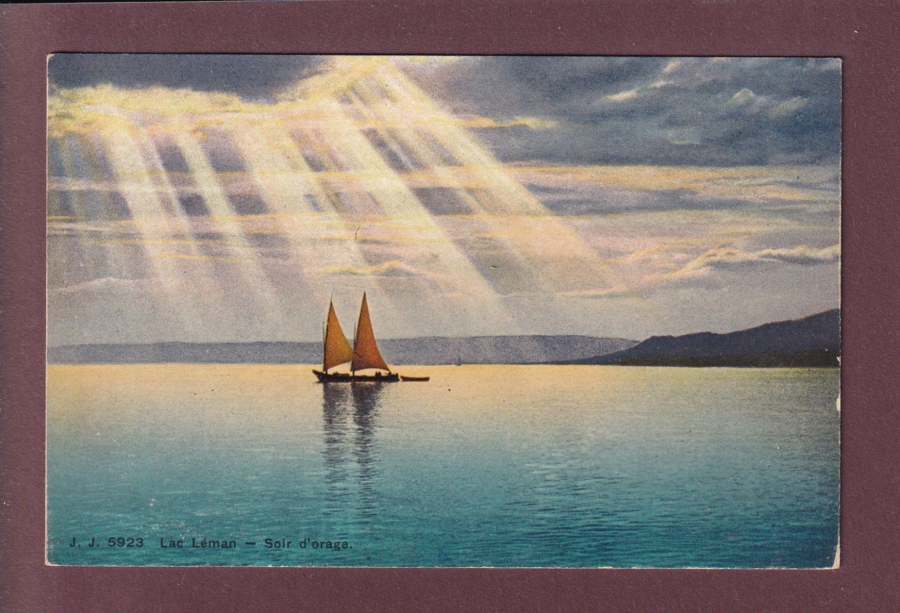 Cartes postales: LAC LEMAN - Soir d'orage – D'occasion à Pully par nicecards