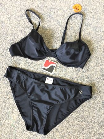 BIKINI "STUF", schwarz uni, Gr. 42 Cup B