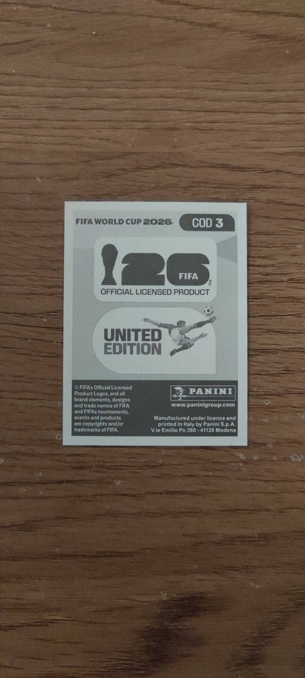 Panini Carte collezionabili: Panini FIFA World Cup 2026 Sticker - COD 3 - Aaron Wan-Bissa – Nuovo e nell'imballaggio originale da Altstätten SG venduto da Trelli 1